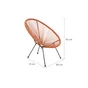 Fauteuil de jardin ACAPULCO en acier et résine terracotta