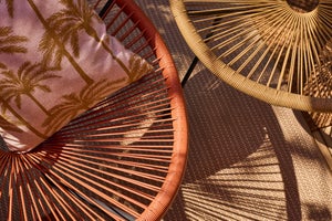 Fauteuil de jardin ACAPULCO en acier et résine terracotta