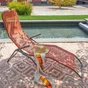 Bain de soleil en acier, 2 potitions, Kroma, rouge