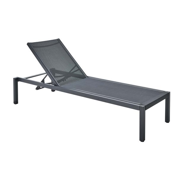 Bain de soleil en aluminium, Lyra Béta, gris anthracite, NATERIAL