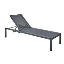 Bain de soleil en aluminium, Lyra Béta, gris anthracite, NATERIAL