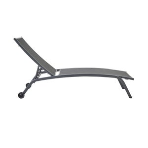 Bain de soleil RIVERA 4 positions gris anthracite