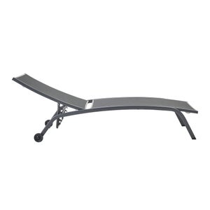 Bain de soleil RIVERA 4 positions gris anthracite