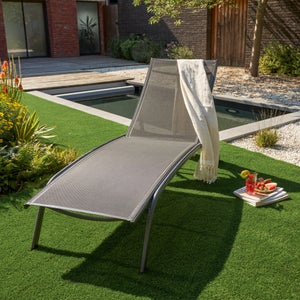 Bain de soleil RIVERA 4 positions gris anthracite