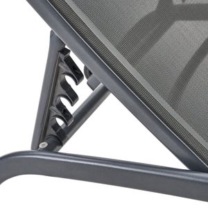 Bain de soleil RIVERA 4 positions gris anthracite