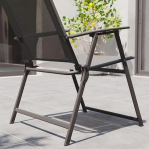 Ensemble repas comprenant 1 table 149,5 x 79,5 x 72 cm 6 chaises et parasol Doma acier