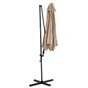 Parasol déporté Polar II gris rond, L.290 x l.290 cm