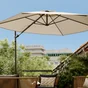 Parasol déporté Polar II gris rond, L.290 x l.290 cm
