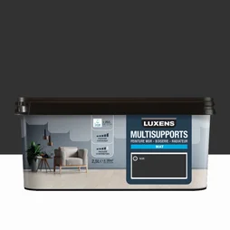 Peinture mur, boiserie, radiateur noir mat LUXENS 2.5l