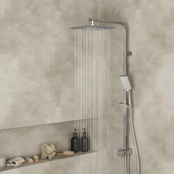 Colonne de douche sans robinetterie, SENSEA Studio, Chromé