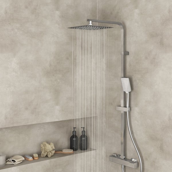 Colonne de douche thermostatique, SENSEA Studio, Chromé
