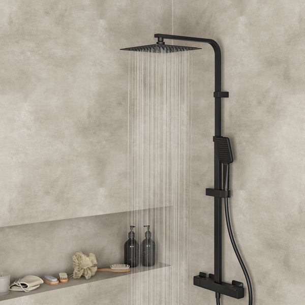 Colonne de douche thermostatique, SENSEA Studio, Noir