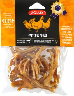 Friandise chien pattes de poulet 300g