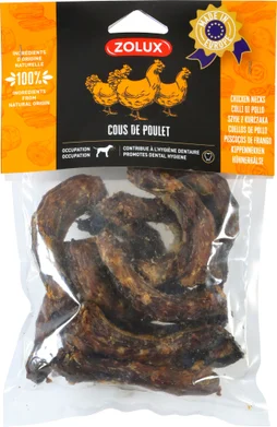 Friandise chien cou de poulet 300g