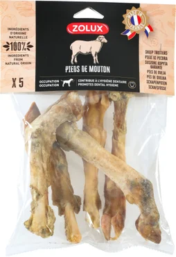 Friandise chien pieds de mouton x5