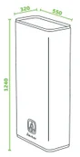 Chauffe-eau plat électrique connecté horizontal/vertical SAUTER 100L