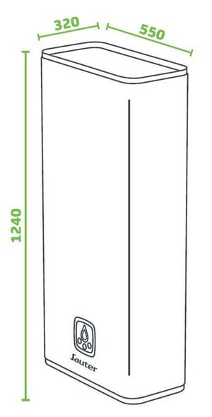 Chauffe-eau plat électrique connecté horizontal/vertical SAUTER 100L