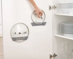 3 supports adhésif pour couvercles gris JOSEPH & JOSEPH