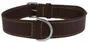 Collier chien cuir double 55 cm marron