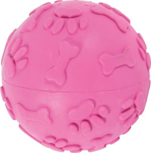 Jouet chien caoutchouc balle dur 7 cm couleur
