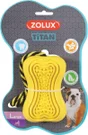 Jouet chien caoutchouc corde titan L jaune