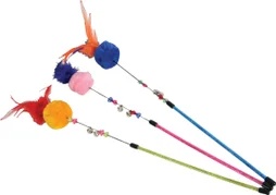 Jouet chat canne pompon as
