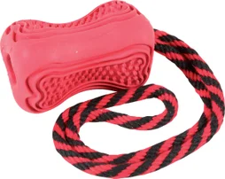 Jouet chien caoutchouc corde titan S rouge