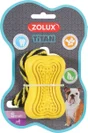 Jouet chien caoutchouc corde titan S jaune