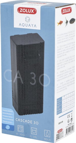 Filtre aquarium 0-30l cascade 30 3w 180l/h noir