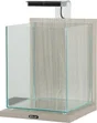 Aquarium verre/bois jalaya 2 led 10l filtre 20x20x25cm gris zebrano