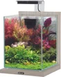 Aquarium verre/bois jalaya 2 led 10l filtre 20x20x25cm gris zebrano