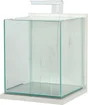 Aquarium verre/bois jalaya xl led filtre 25x25x30cm 18l7 ceruse blanc