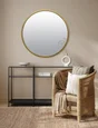 Miroir Livia rond doré diamètre 80 cm