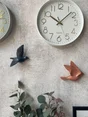 Lot de 2 décoration murale oiseaux terre 12,5x15cm