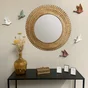 Lot de 2 décoration murale oiseaux sauge 12,5x15cm