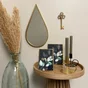 Miroir goutte métal doré 24,5 x 44,5 cm