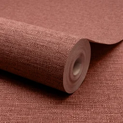 Papier peint vlieseline Aspect paille INSPIRE rouge chili 1