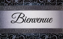 Tapis Dallas Bienvenu Gris 50X80Cm