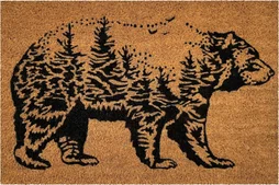 Tapis Coco Naturel Ours 40X60Cm