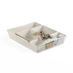 Lot de 4 organisateur en polypropylène blanc, Bohol