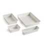 Lot de 4 organisateur en polypropylène blanc, Bohol