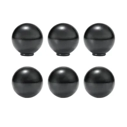 Lot de 6 boutons de meuble Olavi, plastique noir, Diam. 28 mm