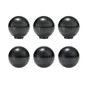 Lot de 6 boutons de meuble Olavi, plastique noir, Diam. 28 mm