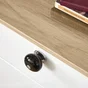 Lot de 4 boutons de meuble Gabi, porcelaine noir, Diam. 39mm