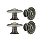 Lot de 4 boutons de meuble Simon, laiton vieilli, Diam. 35.6mm