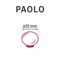 Bouton de meuble Paolo, zamak nickelé brillant, Diam. 30 mm