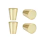 Lot de 4 boutons de meuble Lima, aluminium brossé, Diam. 19mm