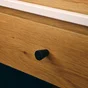 Lot de 4 boutons de meuble Lima, aluminium noir mat, Diam. 19 mm