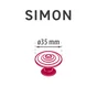 Bouton de meuble Simon zamak laiton vieilli diam.35,5 mm
