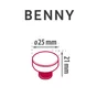 Lot de 4 boutons de meuble Benny bois clair diam.25 mm